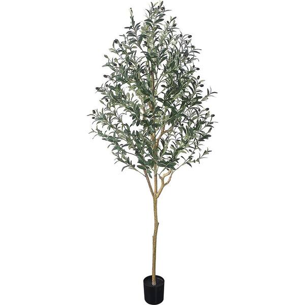 Cubilan 6 .23 ft. Green Artificial Olive Tree in Pot M74901 - The Home ...