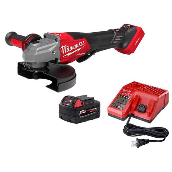 M18 FUEL 18-Volt Lithium-Ion Brushless Cordless 7 in. Braking Grinder w/ Variable Speed & (1) 5Ah Battery & Charger