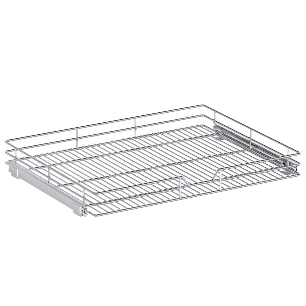 28.5 in. W x 21.5 in. D 1-Tier Pull Out Cabinet Organizer Heavy Duty Slide Out Drawer in Chrome price history on PriceWatchPro