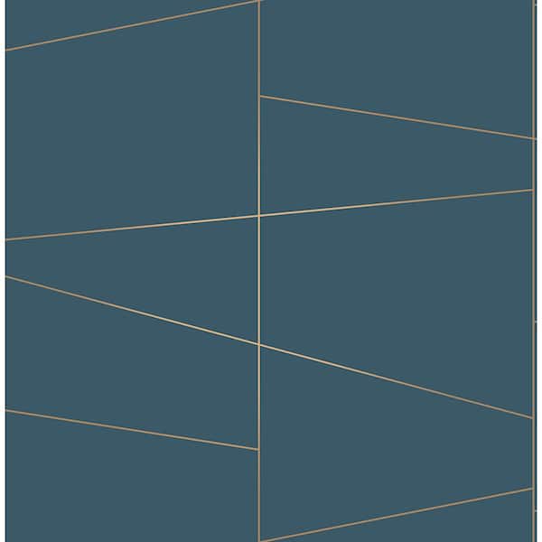 Fairmont Blue Deco Fracture Strippable Roll (Covers 56.4 sq. ft.)