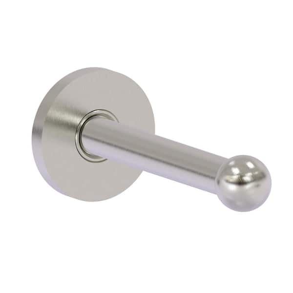 Allied Brass Traditional Retractable 2 in. H Brass 15 lb. Load Capacity Wall Hook in Satin Nickel