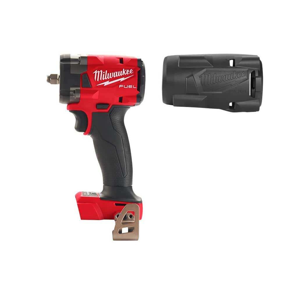 Milwaukee M18 FUEL Gen-2 18V Lithium-Ion Brushless Cordless 3/8 in. Compact Impact Wrench with Friction Ring and Boot -  2854-20-49-16-2