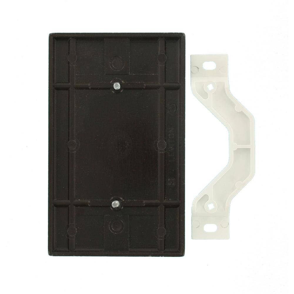 Brown Thermoset 1-Gang Blank Wallplate