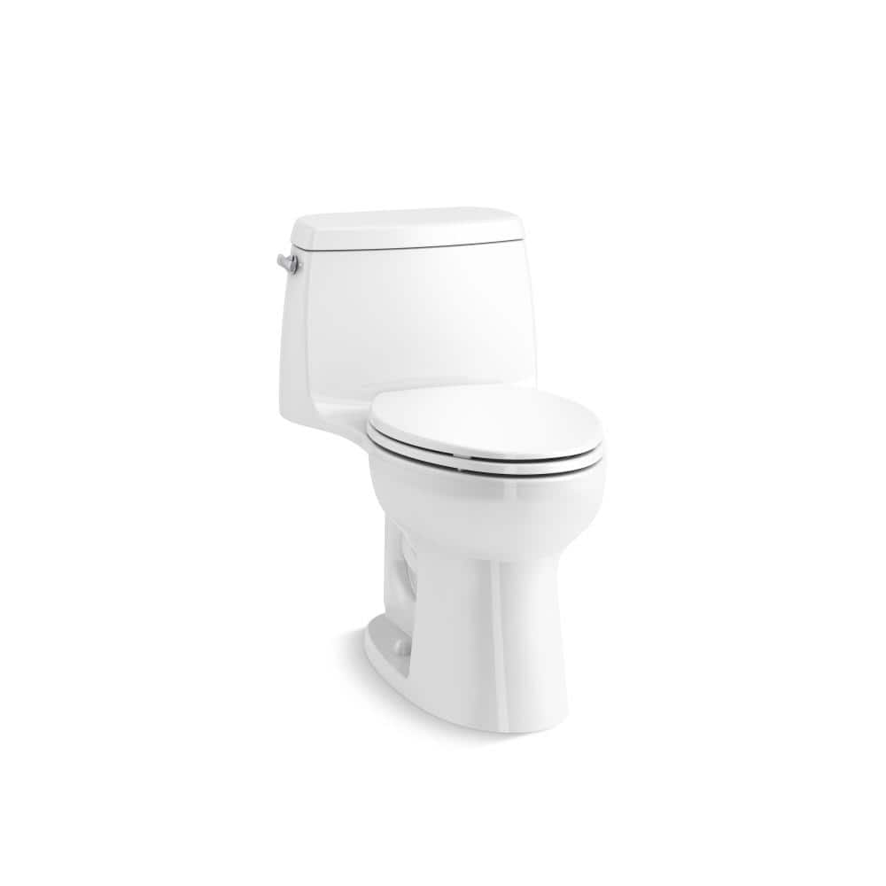 KOHLER Santa Rosa 12 in. Rough In 1-Piece 1.6 GFP Single Flush Elongated Chair Height Toilet in White with Soft Close Seat