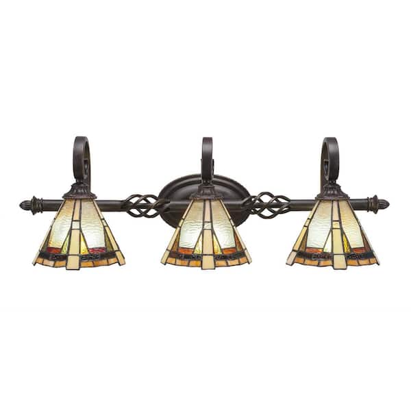 Unbranded Bridgewater 29 in. 3-Light Dark Granite Vanity Light