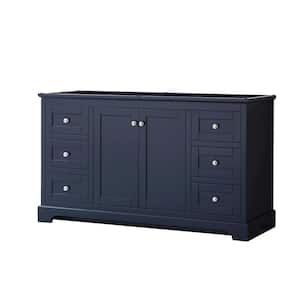 Avery 59.25 in. W x 21.75 in. D x 34.25 in. H Single Bath Vanity Cabinet without Top in Dark Blue