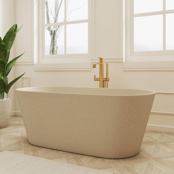 SJ STAR&JANE 59 in. x 29 in. Freestanding Soaking Bathtub with