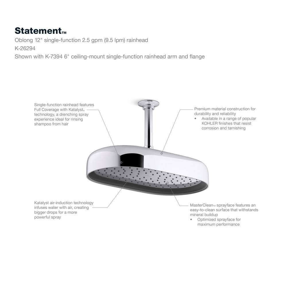 Elysian 14" Vibrant Brushed Nickel Ceiling Rain Shower Head