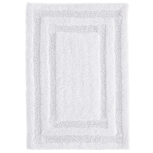 Isla 2-Piece White Solid Cotton 17 in. x 24 in. and 21 in. x 34 in. Bath Mat Set