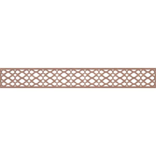 Ekena Millwork Somerset Fretwork 0.375 in. D x 46.5 in. W x 6 in. L Walnut Wood Panel Moulding