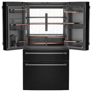 28.7 cu. ft. Smart Four Door French Door Refrigerator in Matte Black with Dual-Dispense Autofill Pitcher