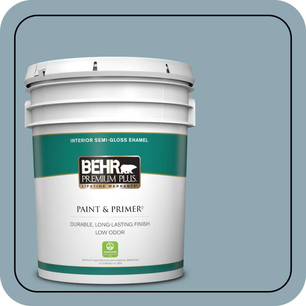 5 gal. #530F-4 Newport Blue Semi-Gloss Enamel Low Odor Interior Paint & Primer price history on PriceWatchPro