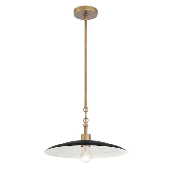 York 60-Watt 1-Light Hallmark Bronze Pendant Light with a Reflective Metal Shade, No Bulb Included