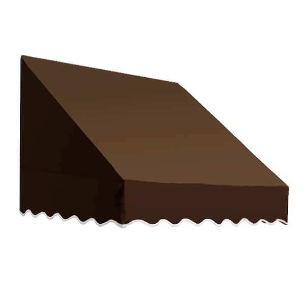 AWNTECH 7.38 ft. Wide San Francisco Window/Entry Fixed Awning (31 in. H x 24 in. D) Brown