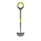 38 in. Pro Stainless Steel Garden Edger, 22 in. Handle, Green