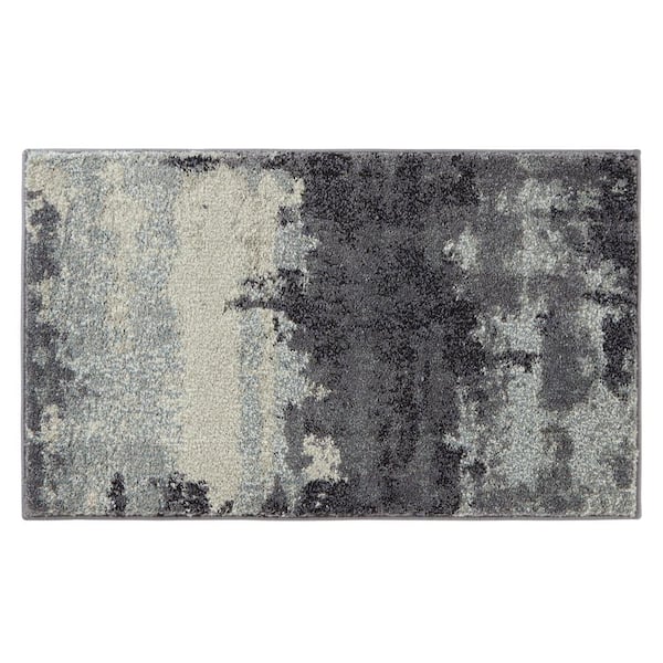 Home Decorators Collection Brome Blue Doormat 2 ft. x 3 ft. Abstract Polypropylene Scatter Area Rug