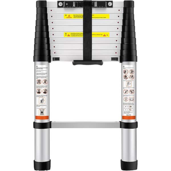 SKYSHALO Telescoping Ladder, 10.5 ft. Aluminum 1-button Retraction