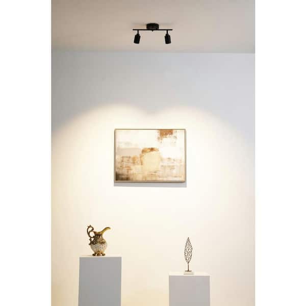 Vidalite Shura 2-Light Black Integrated LED Track Light with