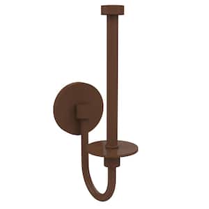 Skyline Collection Upright Single Post Toilet Paper Holder in Antique Bronze