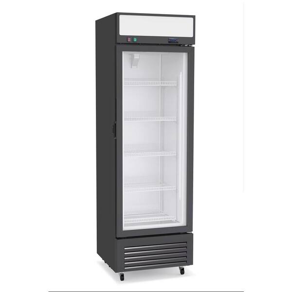 Premium LEVELLA 25 in. 11.6 cu. Ft. Auto/Cycle Defrost Upright Freezer Glass Door Commercial Reach in Black