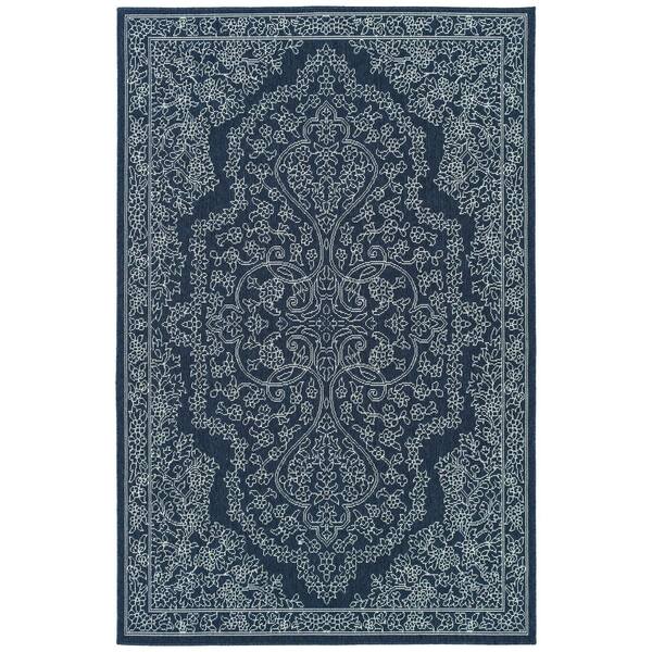 Sunice Navy 2 ft. 2 in. x 8 ft. Residential Indoor-Outdoor Runner