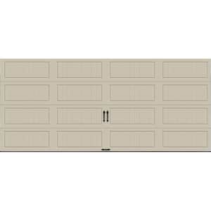 Gallery Steel Long Panel 16 ft x 7 ft Insulated 6.5 R-Value  Desert Tan Garage Door without Windows