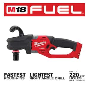 M18 FUEL 18-Volt Lithium-Ion Brushless Cordless Hole Hawg 7/16 in. Right Angle Drill W/Quick-Lok with XC 5.0 Ah Battery