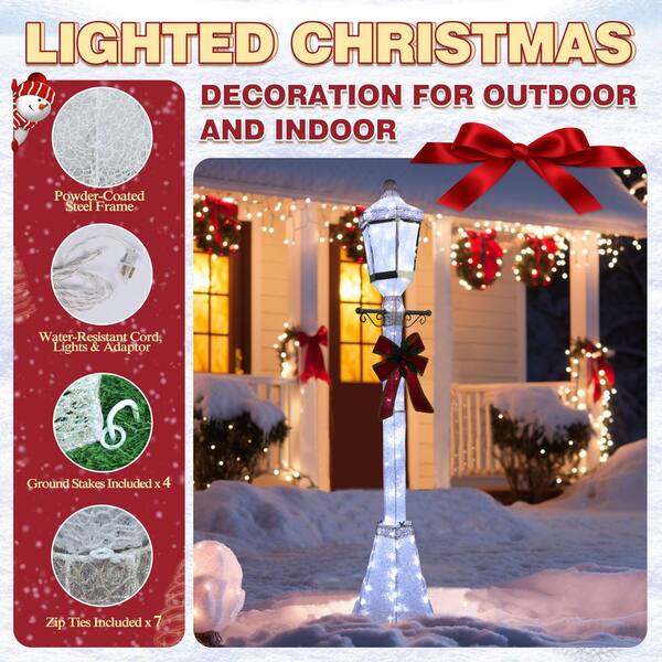 outdoor christmas lamp post home depot