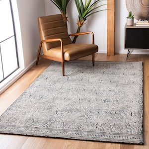 Abstract Ivory/Charcoal Doormat 2 ft. x 3 ft. Geometric Area Rug