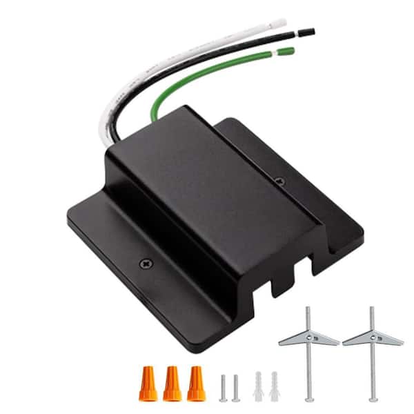 Black Floating Canopy Single Circuit Track Lighting Connector for H-Track