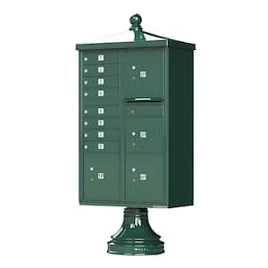 1570 8-Mailboxes 4-Parcel Lockers 1-Outgoing Vital Cluster Box Unit with Vogue Traditional Accessories
