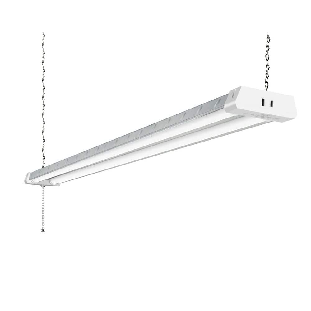 4 ft. 250-Watt Equivalent Integrated LED Linkable Pattern Diamond Plate Gray Shop Light price history on PriceWatchPro