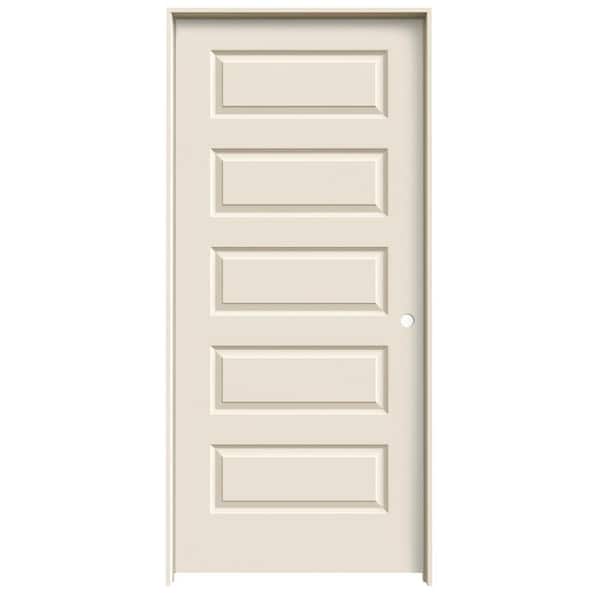 MMI Door 36 in. x 80 in. Smooth Rockport Left-Hand Solid Core Primed Molded Composite Single Prehung Interior Door