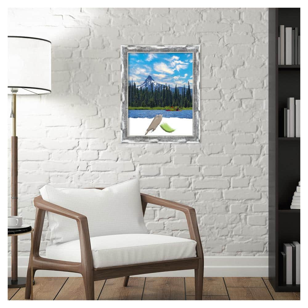 Glossy Silver Polystyrene Rectangular Wall Picture Frame