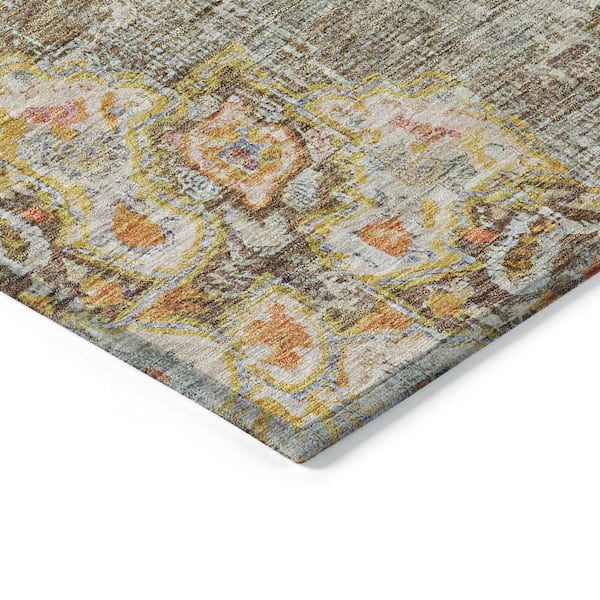Chantille Machine Washable Indoor/Outdoor Abstract ACN1236 Brown 9 ft. x 12 ft. Area Rug