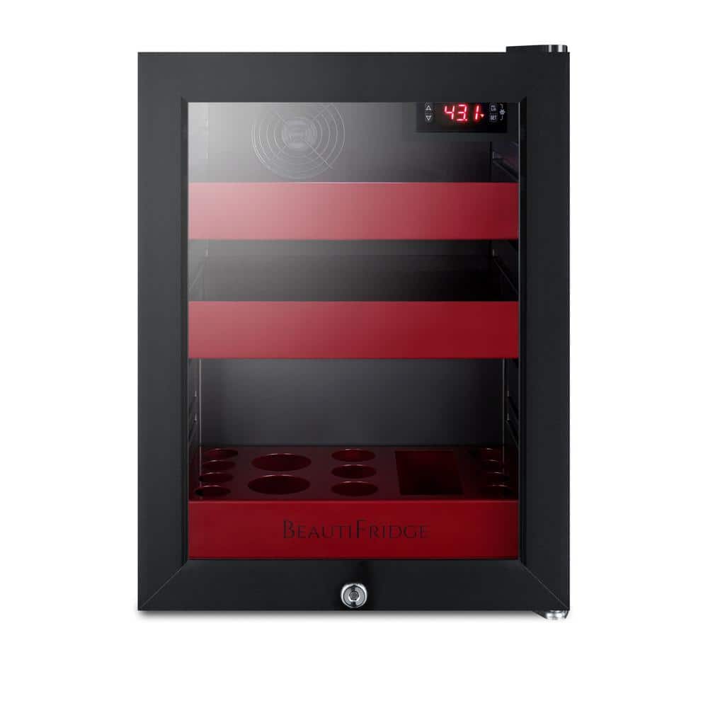 0.85 cu. ft. Compact Cosmetics Mini Fridge in Black without Freezer