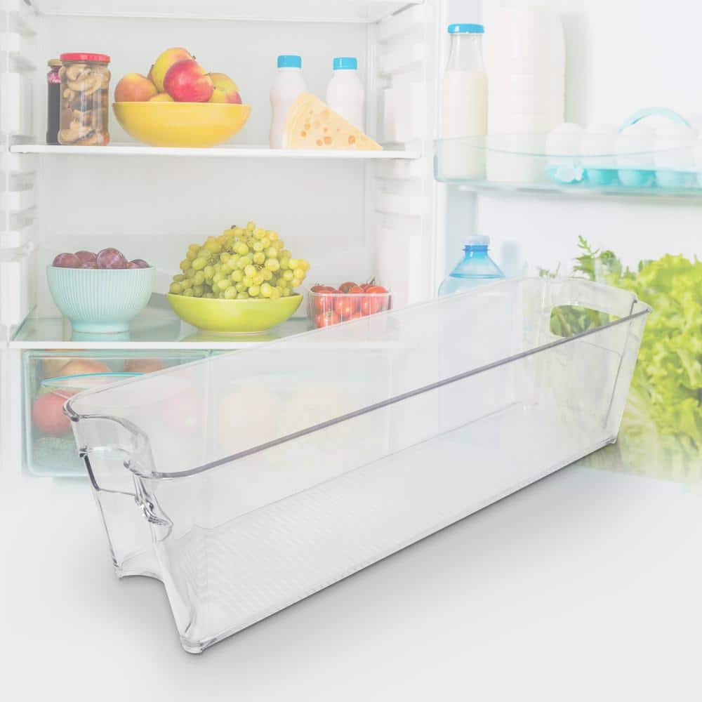 Refrigerator Organizer Bins Fridge Organizer Bins Kitchen Assistant Freezer  Organizer Bins Fridge Storage Containers Non-Slip, BPA Free,1pc