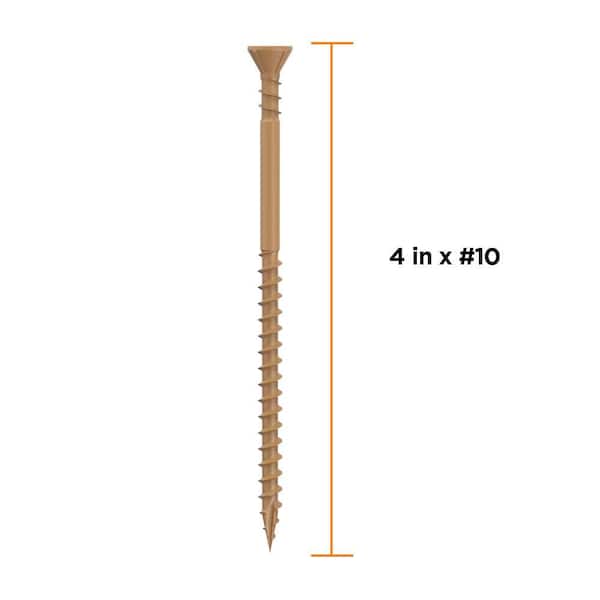 #10 x 4 in. Tan ACQ Rated Star Drive Flat Head Wood Deck Screw (1350-piece)