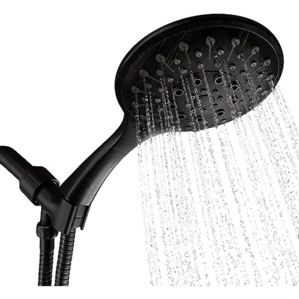 Shower Head with Hose 6-Spray Wall Mount Handheld Shower Head 2.5 GPM in Oi
