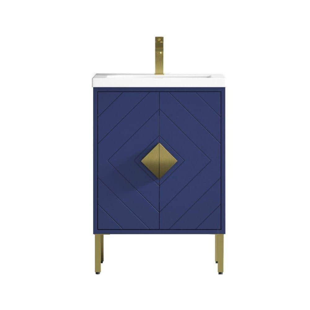 Eileen 24 in. 23.6 in. W x 18 in. D x 34.25 in. H Bathroom Vanity in Navy B