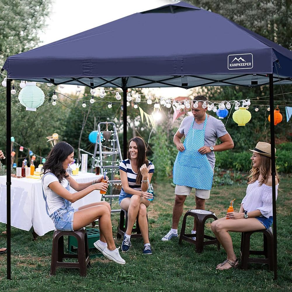 Navy Blue 10x10 Outdoor Pop-Up Canopy Tent with Adjustable Legs