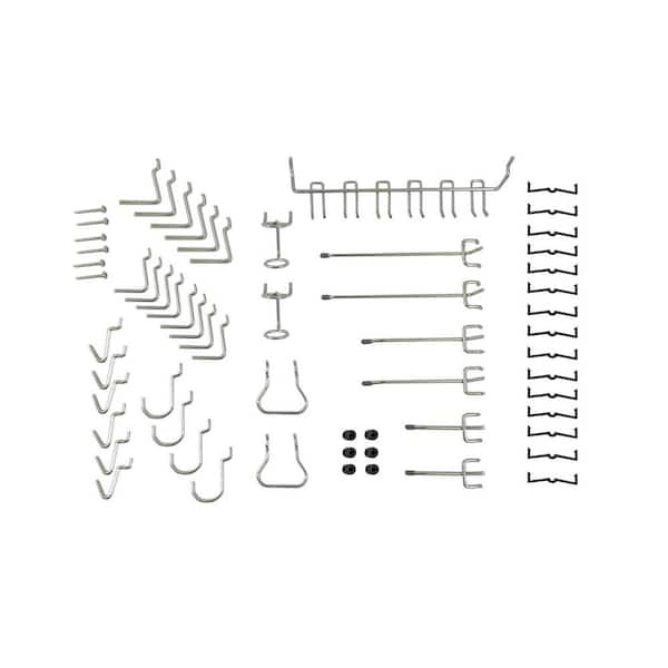 Onward 1/8 in. Metal Locking Pegboard Hook Assortment Kit (47-Pack)