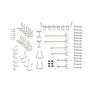 (47-Piece) 1/8 in. Metal Locking Pegboard Hook Assortment Kit