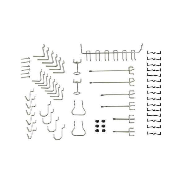 thumbnail image 2 of ProCraft 8 Inch Metal Pegboard Hooks – 10 Pack, USA Made, Garage Shelf Hangers & Organizer Kit 2 of 6