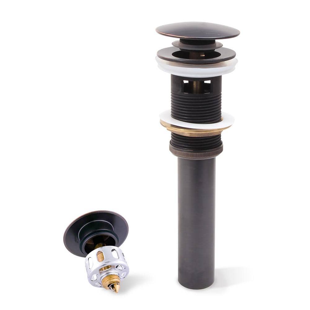 8.5 in. Bathroom and Vessel Sink Pop-Up Drain with Overflow in Oil Rubbed B