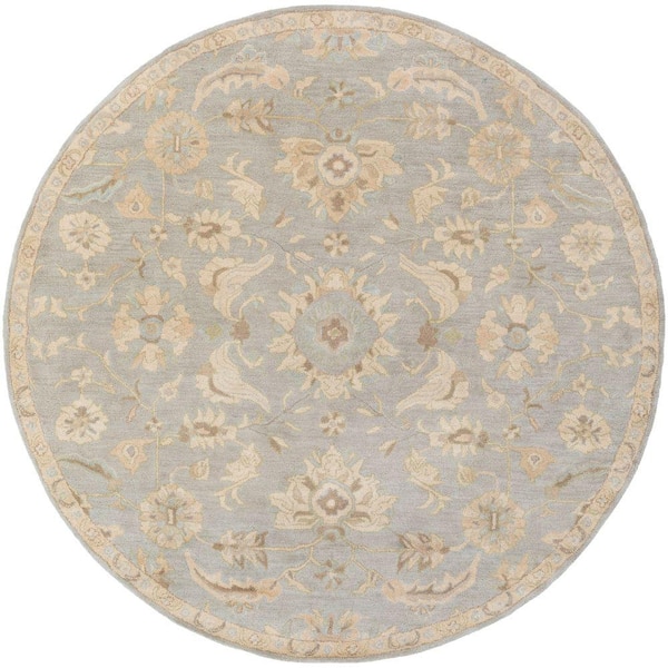 Livabliss Hanzei Slate 10 ft. x 10 ft. Round Indoor Area Rug