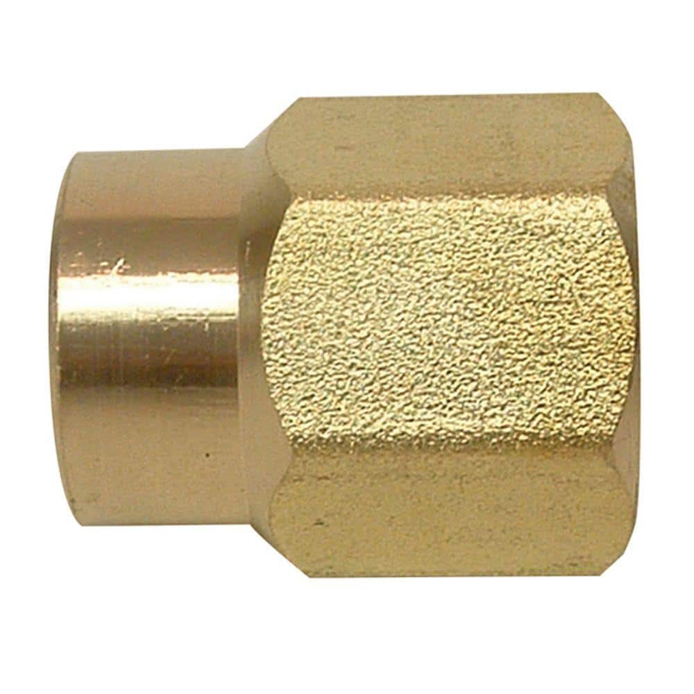 Everbilt 3 4 In X 1 2 In Fip Brass Reducing Coupling Fitting The Home Depot