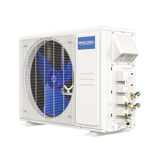 MRCOOL DIY 18,000 BTU 1.5-Ton 2-Zone 21 SEER Ductless Mini-Split AC and  Heat Pump with 9K+9K u0026 16,50ft Lines DIYM218HPW00C04 - The Home Depot