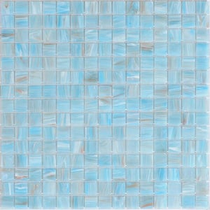 Celestial Glossy Light Blue 12 in. x 12 in. Glass Mosaic Wall and Floor Tile (20 sq. ft./case) (20-pack)