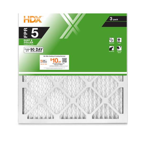 Photo 1 of 10 in. x 10 in. x 1 in. Standard Pleated Air Filter FPR 5 (3-Pack)